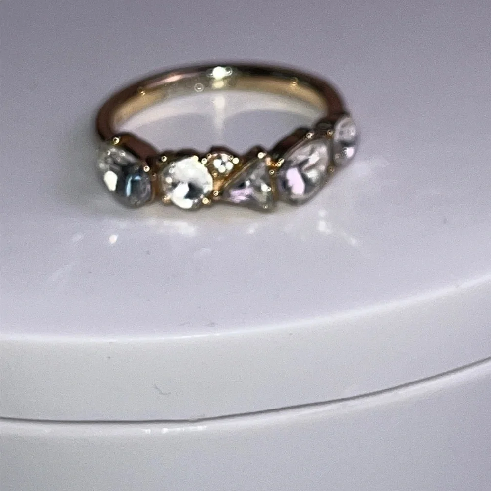 J. Crew Multi Rhinestone ring Size 8 - Picture 6 of 9